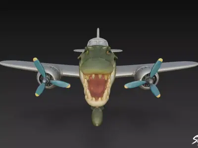 Bombardiro Crocodilo - Italian Brainrot Low-poly 3D model