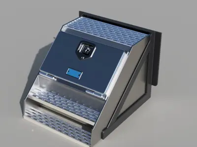 Truck step toolbox 3D model