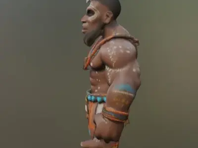 African warrior 3D model