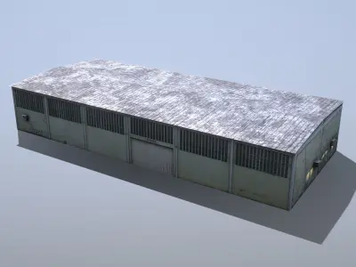 MilitaryBase PortoVelho Storage 01 Low-poly 3D model