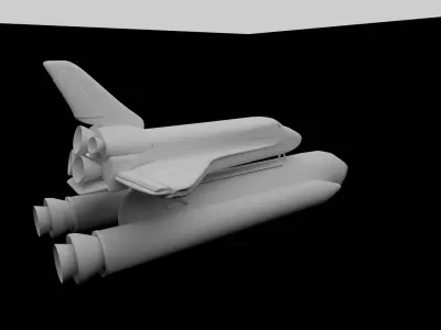 Discovery Space shuttle 3D animated 3D model