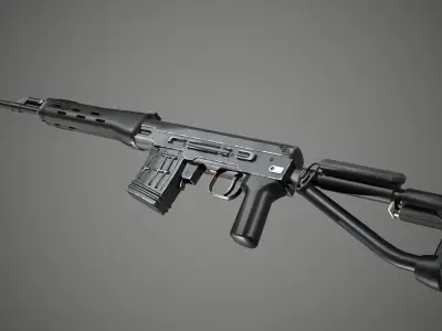 SVD-S sniper Low-poly 3D model