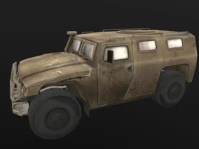 Tigr armored carrier Low-poly 3D model