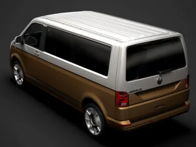 VW Caravelle LWB T 6 1 2020 3D model