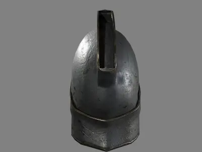 Helmet of spartan warrior Low-poly 3D model