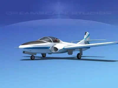Cessna T-37 Tweetybird V17 Civil Sport 3D model