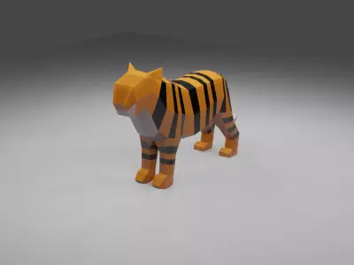 Tiger Free low-poly 3D model