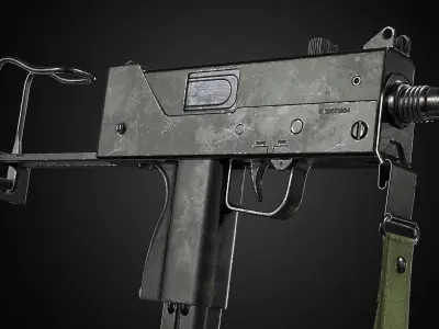 Ingram MAC-10 - PBR Game Ready Free low-poly 3D model