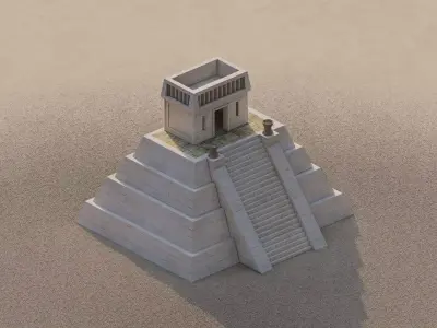 Zigurat ancient pyramid-Ziggurat Temple 3D model