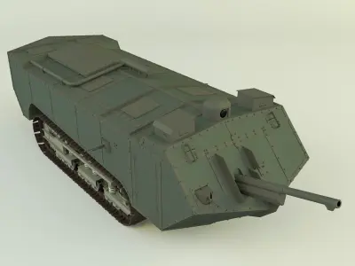 Saint Chamond tank 3D model