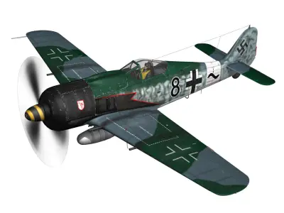 Focke Wulf - FW190 A8 - Black 8 3D model