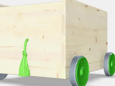 FLISAT toy trolley Low-poly 3D model