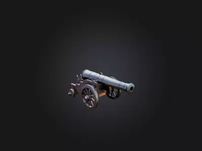 Cannon 3D model 13