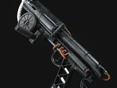 Grappling Hook Gun Low-poly 3D model