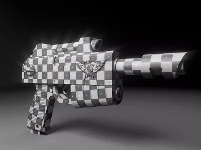 Imperial Laspistol Low-poly 3D model