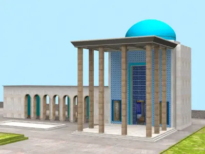 Saadi tomb Low-poly 3D model