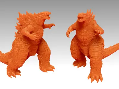 Godzilla vs Kong Diorama Monsterverse 3D print model