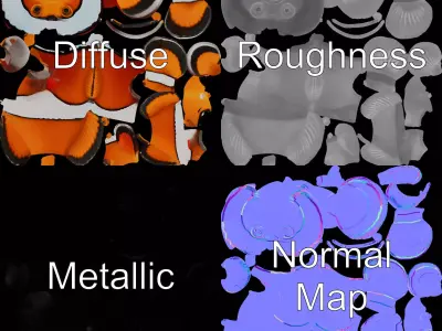 Vibrant Clownfish model pack Low-poly 3D model