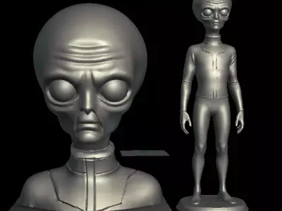 Skinny bob Alien 3D print model