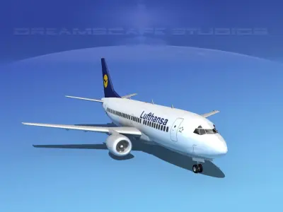 Boeing 737-300 Lufthansa 3D model