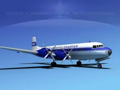 Douglas DC-7C Atlantic Charter 3D model