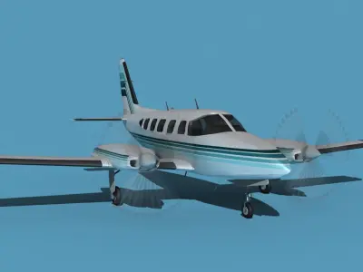Piper PA-31-350 Navajo Chieftain V01 3D model