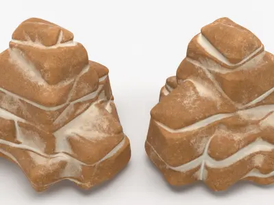 Cartoon Stone Color 3 Set 3D model