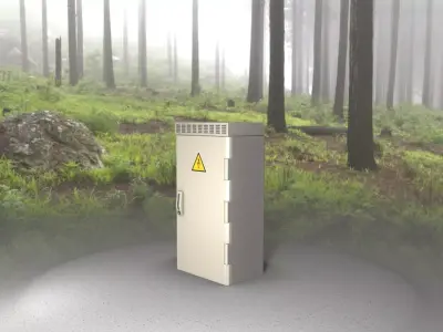 Electrical Distribution Cabinet 18 Low-poly 3D model