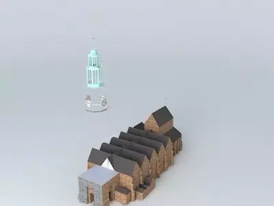 Martini Tower and Church Free 3D model