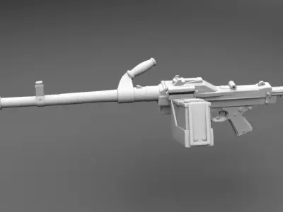 Fn AnF1 AA52 scale model 3D print model