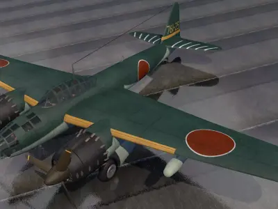 Yokosuka P1Y1 Ginga - aka Frances 3D model