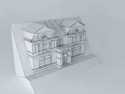 PASSMORE EDWARDS INSTITUTE - Front Elevation 3D Sketch 3D model