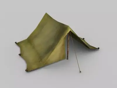 Low poly tent Low-poly 3D model