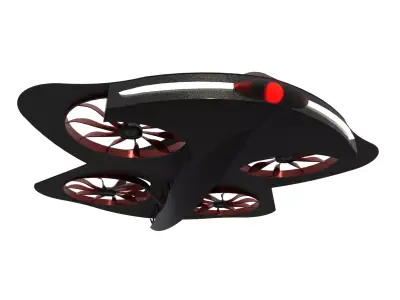 FUTURISTIC AIR TO AIR COMBAT DRONE 3D model