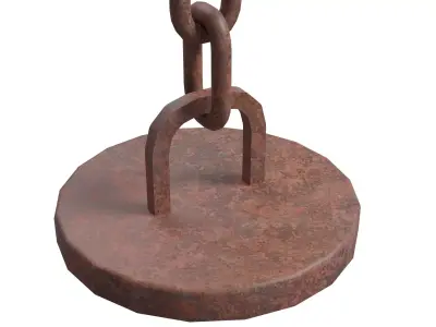 Rusty Underwater Mine Low-poly 3D model