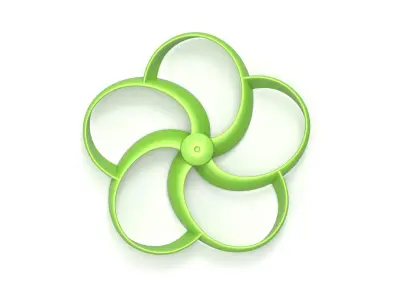 Toroidal drone propeller - 5 blades 3D print model