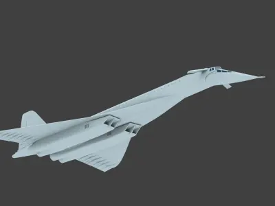 tu-144 d sst 3D print model