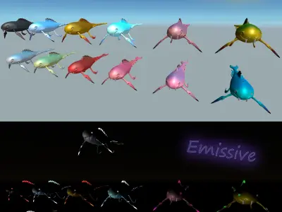 A cute fish- ready for Unity all render pipelines Low-poly 3D model