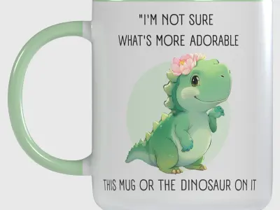 Mug - Dinosaur - 3D Model Low-poly 3D model