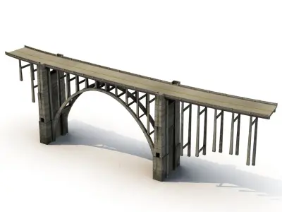 Bixby Creek Bridge in Big Sur 3D model
