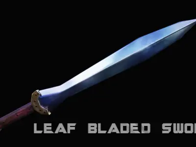 Leaf - Bladed Sword Low-poly 3D model