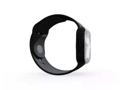 Apple Watch Series 11 Jet Black Sleek Smartwatch 3D model