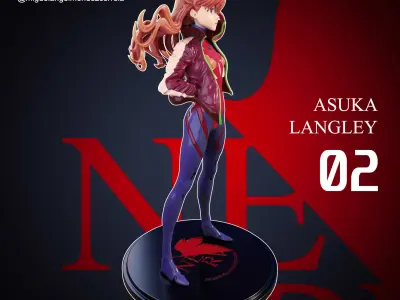 ASUKA LANGLEY 3D MODEL 3D print model