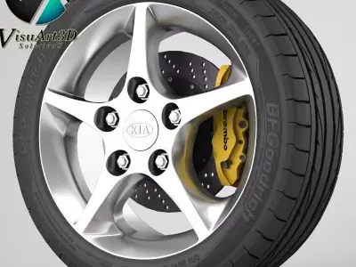 Wheel Kia 5 3D model
