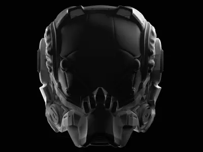 Futuristic Sci-fi Helmet 3D model