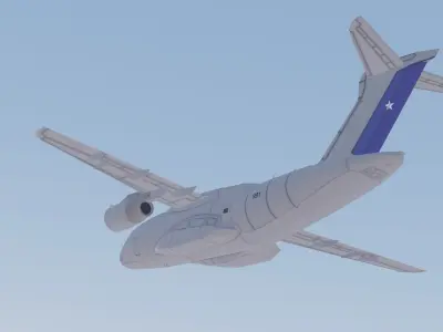 Embraer C-390 Millennium Chile Low-poly 3D model