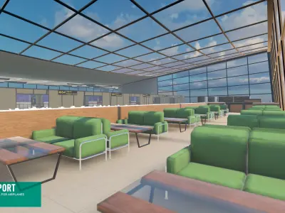 Airport - terminal for airplanes 3D model