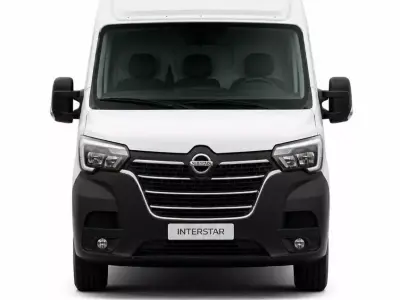 White Nissan Interstar High Roof  Van Commercial Delivery van 3D model