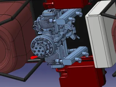 Agricultural spray drones 3D model