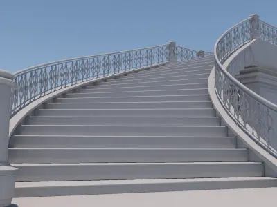 palace staircase 3D model buy